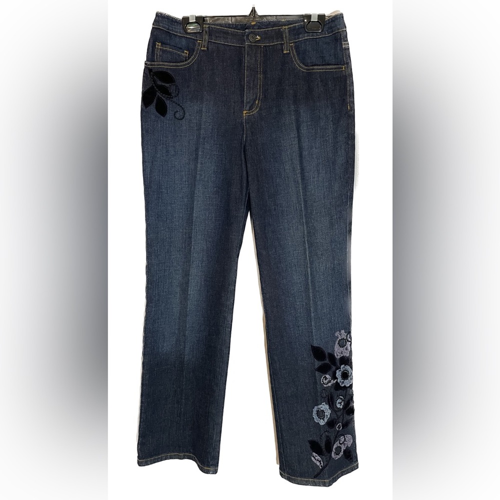 Talbots Embroidered Stretch Jeans Sz 8